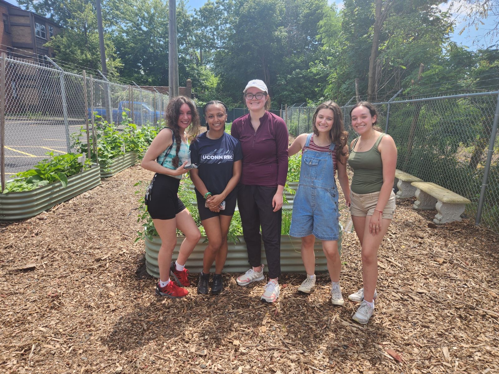 HealthWerx Cohort gardening at the Chrysalis Center in Hartford