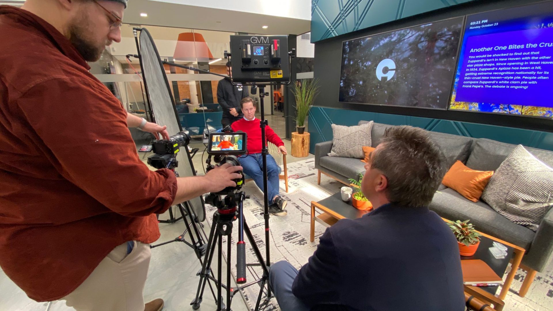 Wert Director Dr David Noble Filming documentary “Innovation in Connecticut “ 1 Werth Director Dr David Noble Filming documentary “Innovation in Connecticut “ 1